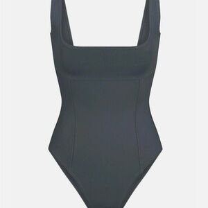 NWT SKIMS Sculpting One-Piece Swimsuit Gunmetal XXS